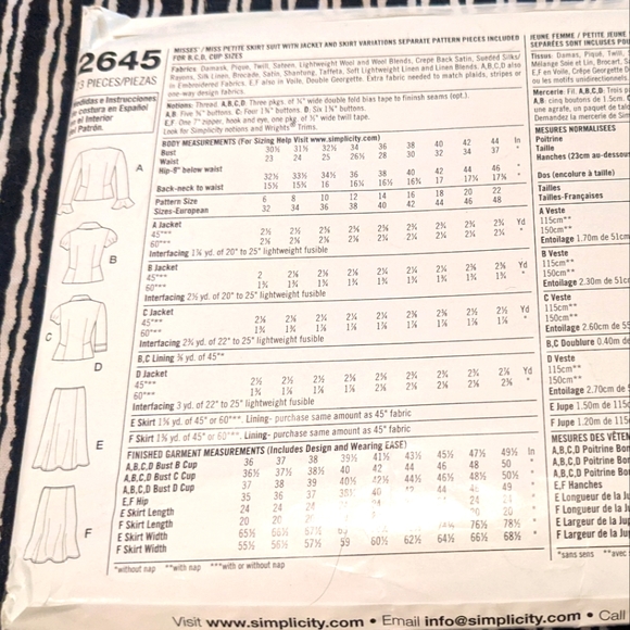 Simplicity 2645 Threads Magazine collection size R5 14,16,18,20,22 pattern only - Picture 2 of 2